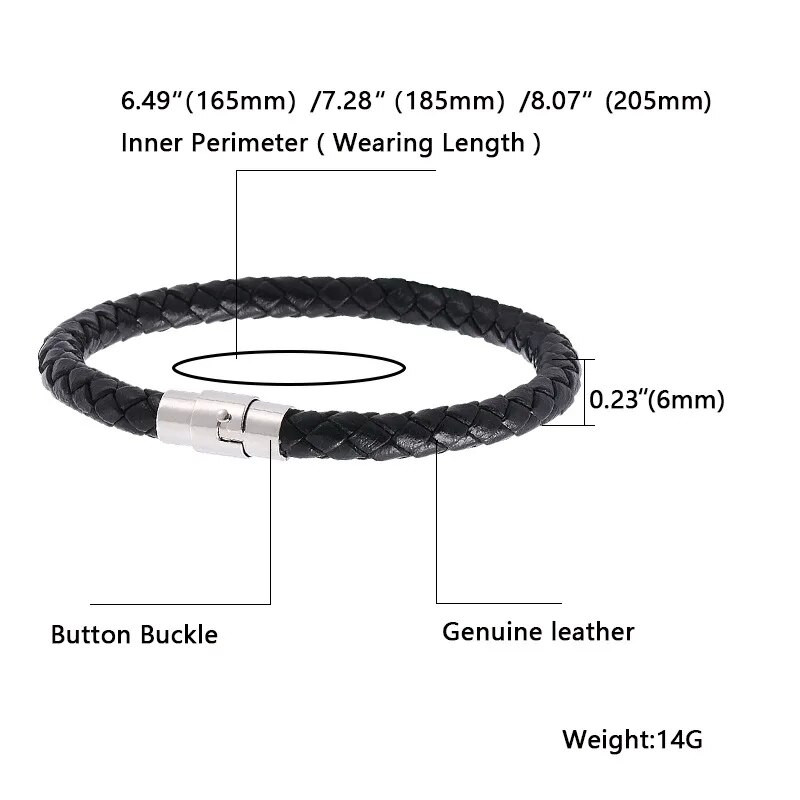 Paprasta vyriška odinė apyrankė Daugiaspalvė nerūdijančio plieno magnetinė saga pintinė apyrankė Valentino dienos papuošalai dovanos
