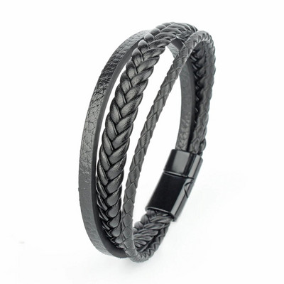 Nove moderne kožne narukvice za muškarce od višeslojnog pletenog užeta od nehrđajućeg čelika za muške narukvice Nakit Pulsera Hombre