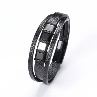 Nove moderne kožne narukvice za muškarce od višeslojnog pletenog užeta od nehrđajućeg čelika za muške narukvice Nakit Pulsera Hombre