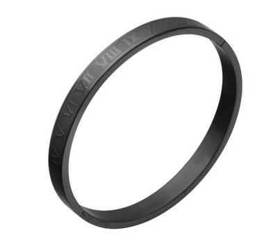 Luxury Roman Royal Classic Titanium Steel Cânepă frânghie Cataramă Brățări deschise Brățări Moda Tip C Numeral răsucit pentru bărbați