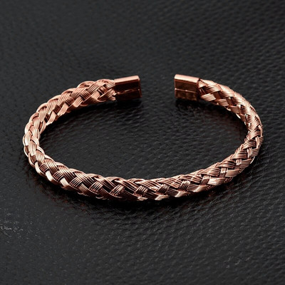 Luxury Roman Royal Classic Titanium Steel Cânepă frânghie Cataramă Brățări deschise Brățări Moda Tip C Numeral răsucit pentru bărbați