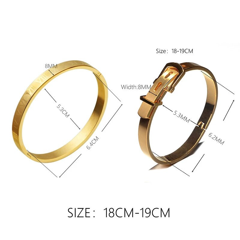 Luxury Roman Royal Classic Titanium Steel Cânepă frânghie Cataramă Brățări deschise Brățări Moda Tip C Numeral răsucit pentru bărbați