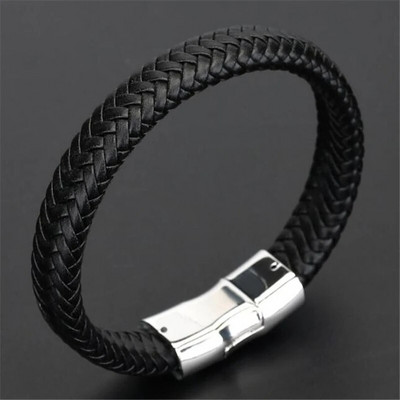 ZOSHI Trendovske narukvice od prave kože Muške višeslojne pletene narukvice od užeta Muške ženske narukvice Retro nakit