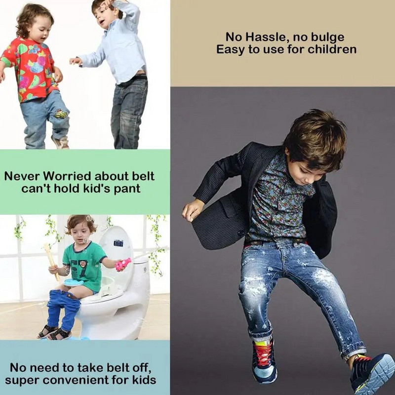 15 stílus Gyerekcsat nélküli rugalmas öv Csat nélküli feszített öv Gyerekeknek Kisgyermekeknek Állítható Fiúk és Lányok Övek