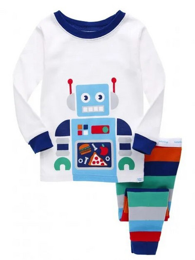 Costum de pijama robot pentru copii Pijama băieți Lenjerie de dormit pentru băieți Îmbrăcăminte de jos Tricouri Pijamale pentru copii Costum sport pentru acasă Haine