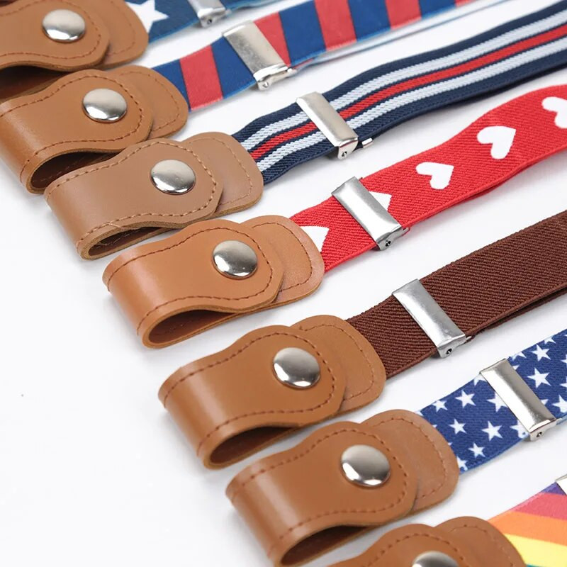 Diržai vaikams, be sagties, elastingi be sagties, tamprios drobės berniukams, mergaitėms, reguliuojamos vaikams, nematomos tingios juosmens