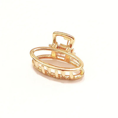 Agrafe de păr din aliaj geometrice Mini agrafe metalice pentru gheare de păr Femei Fete Agrafe mici de rechin Accesorii pentru păr de crab de culoare aurie