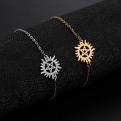 Skyrim Pentacle Charm Narukvice na ruci Žene Muškarci Nehrđajući čelik Sjajno sunce Pentagram Narukvica Nadnaravno Dean Nakit Poklon