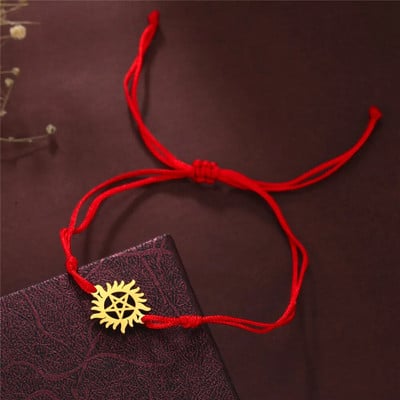 Skyrim Pentacle Charm Narukvice na ruci Žene Muškarci Nehrđajući čelik Sjajno sunce Pentagram Narukvica Nadnaravno Dean Nakit Poklon