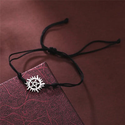 Skyrim Pentacle Charm Narukvice na ruci Žene Muškarci Nehrđajući čelik Sjajno sunce Pentagram Narukvica Nadnaravno Dean Nakit Poklon