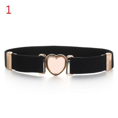 Μόδα Πολύχρωμες Παιδικές Ελαστικές Ζώνες Ρυθμιζόμενα Κοριτσίστικα Φορέματα Ζώνη μέσης Stretch Ζώνη Καρδιά Διακόσμηση Αξεσουάρ ρούχων