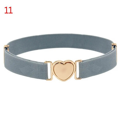 Μόδα Πολύχρωμες Παιδικές Ελαστικές Ζώνες Ρυθμιζόμενα Κοριτσίστικα Φορέματα Ζώνη μέσης Stretch Ζώνη Καρδιά Διακόσμηση Αξεσουάρ ρούχων