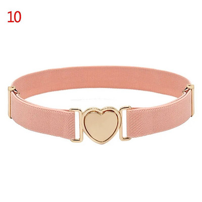 Μόδα Πολύχρωμες Παιδικές Ελαστικές Ζώνες Ρυθμιζόμενα Κοριτσίστικα Φορέματα Ζώνη μέσης Stretch Ζώνη Καρδιά Διακόσμηση Αξεσουάρ ρούχων