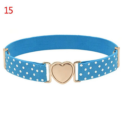 Μόδα Πολύχρωμες Παιδικές Ελαστικές Ζώνες Ρυθμιζόμενα Κοριτσίστικα Φορέματα Ζώνη μέσης Stretch Ζώνη Καρδιά Διακόσμηση Αξεσουάρ ρούχων