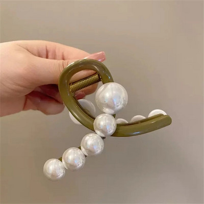 Elegantna imitacija bisera za kosu s kandžama za žene Dnevni minimalistički dodaci za kosu Velike kopče za kosu s morskim psom Francuski ljetni ukras za glavu