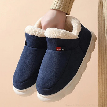 Νέες ανδρικές γυναικείες χειμερινές παντόφλες Ζεστές βελούδινες slip-on ζευγάρια Βαμβακερές μπότες για το σπίτι Παπούτσια Απλές αντιολισθητικές άνετες φλατ μαλακές μπότες