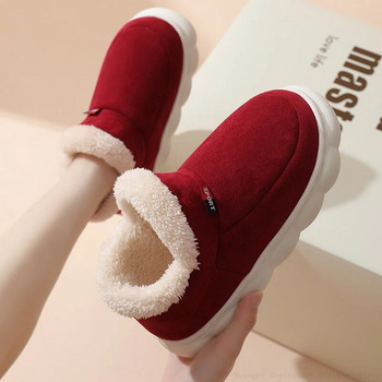 Νέες ανδρικές γυναικείες χειμερινές παντόφλες Ζεστές βελούδινες slip-on ζευγάρια Βαμβακερές μπότες για το σπίτι Παπούτσια Απλές αντιολισθητικές άνετες φλατ μαλακές μπότες