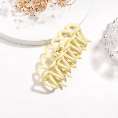 Korėjos Ins Fashion Plastikiniai neutralūs kavos plaukų segtukai Moteriški Aksesuarai Geometrija Galvos apdangalas Pagaunamas krabas Plaukų segtukai Dovanos