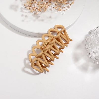 Korėjos Ins Fashion Plastikiniai neutralūs kavos plaukų segtukai Moteriški Aksesuarai Geometrija Galvos apdangalas Pagaunamas krabas Plaukų segtukai Dovanos