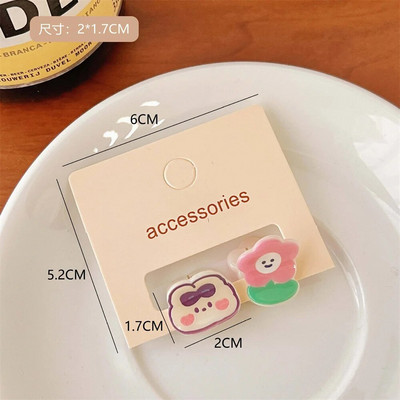 2 kom. Mini slatke dječje kandže za kosu Ljeto Kawaii crtani šiške Ukosnica za djevojčice Cvjetne kandže za kosu Dodaci za kosu za djevojčice