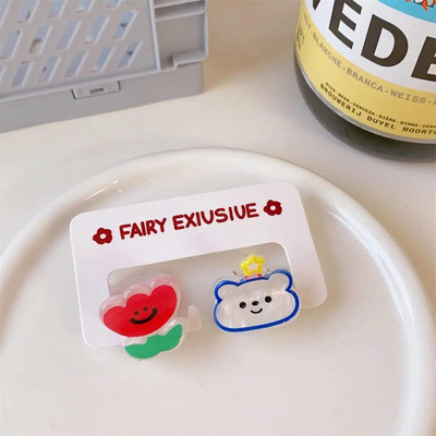 2 kom. Mini slatke dječje kandže za kosu Ljeto Kawaii crtani šiške Ukosnica za djevojčice Cvjetne kandže za kosu Dodaci za kosu za djevojčice