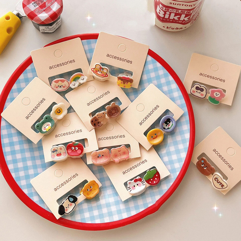 2 kom. Mini slatke dječje kandže za kosu Ljeto Kawaii crtani šiške Ukosnica za djevojčice Cvjetne kandže za kosu Dodaci za kosu za djevojčice