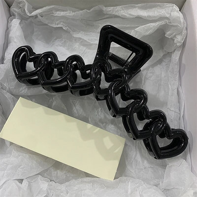 2023 Nou Y2k Dopamină Fată Modă Culoare Roz Hollow Geometric Star Inimă Agrafe de păr Femei Gheare de păr Cross Band Bandă Rechin Clip