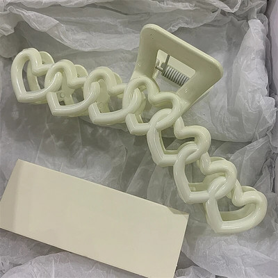 2023 Nou Y2k Dopamină Fată Modă Culoare Roz Hollow Geometric Star Inimă Agrafe de păr Femei Gheare de păr Cross Band Bandă Rechin Clip