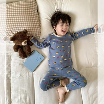 Σετ παιδικές πιτζάμες Φθινοπωρινά κινούμενα σχέδια μακρυμάνικα βαμβακερά για αγόρια υπνοδωμάτια μόδας κορίτσια νυχτικά σετ ρούχων