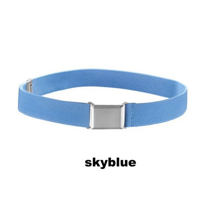 GLRSBUTY Dječji elastični remen Podesivi remen za malu djecu sa srebrnom četvrtastom kopčom Remeni za dječake i djevojčice za traperice