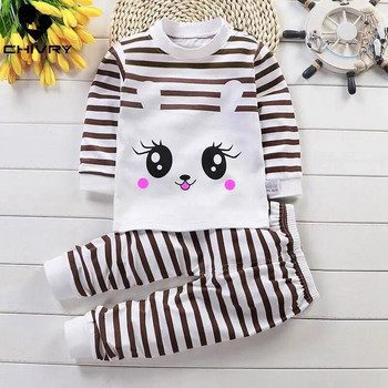 2022 Νεογέννητα Παιδικά Αγόρια Κορίτσια Σετ πιτζάμες Κινούμενα σχέδια Μακρυμάνικο χαριτωμένο μπλουζάκι με παντελόνι Μικρό μωρό φθινοπωρινά ρούχα ύπνου