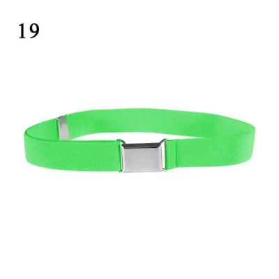 Unisex laste vöö reguleeritav elastne lõuendist vöökoht puhta värviga veniv vöörihmad Laste ruudu lihtsad pandlad vöörihmad