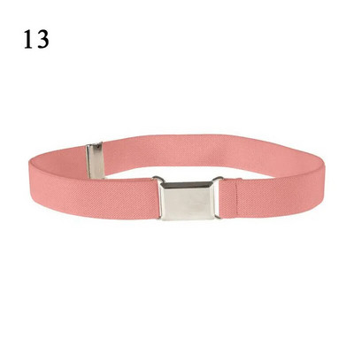 Unisex laste vöö reguleeritav elastne lõuendist vöökoht puhta värviga veniv vöörihmad Laste ruudu lihtsad pandlad vöörihmad