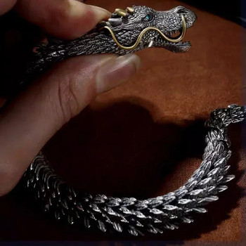 Ανδρικά Trendy Personality Domineering Retro Faucet Collection σε επίπεδο Smart Dragon Bracelet Χειροποίητα τρισδιάστατα βραχιόλια