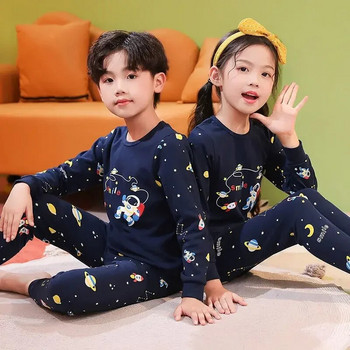 Есенни памучни спални дрехи за момчета Детски пижами Детски бебешки пижами за момичета Еднорог Карикатурни дрехи Костюми Нощно облекло Pijama Infantil