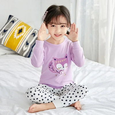 Toamnă Bumbac Băieți Lenjerie de dormit Copii Pijamale Copii Bebeluși Fete Pijamale Unicorn Desen animat Haine Costume Lenjerie de noapte Pijama Infantil