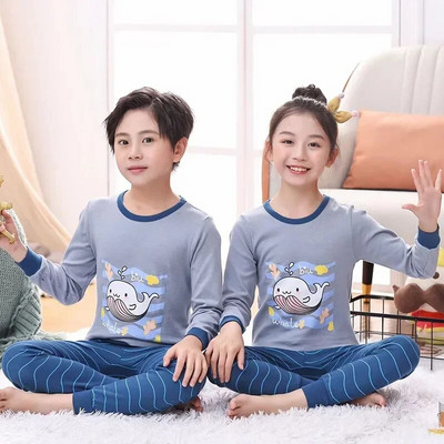 Toamnă Bumbac Băieți Lenjerie de dormit Copii Pijamale Copii Bebeluși Fete Pijamale Unicorn Desen animat Haine Costume Lenjerie de noapte Pijama Infantil