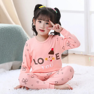 Toamnă Bumbac Băieți Lenjerie de dormit Copii Pijamale Copii Bebeluși Fete Pijamale Unicorn Desen animat Haine Costume Lenjerie de noapte Pijama Infantil