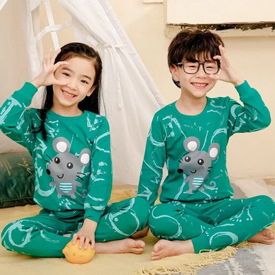Toamnă Bumbac Băieți Lenjerie de dormit Copii Pijamale Copii Bebeluși Fete Pijamale Unicorn Desen animat Haine Costume Lenjerie de noapte Pijama Infantil