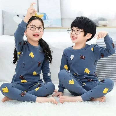 Toamnă Bumbac Băieți Lenjerie de dormit Copii Pijamale Copii Bebeluși Fete Pijamale Unicorn Desen animat Haine Costume Lenjerie de noapte Pijama Infantil