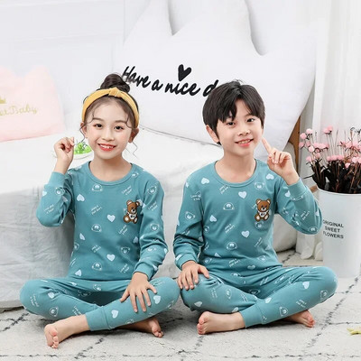 Toamnă Bumbac Băieți Lenjerie de dormit Copii Pijamale Copii Bebeluși Fete Pijamale Unicorn Desen animat Haine Costume Lenjerie de noapte Pijama Infantil