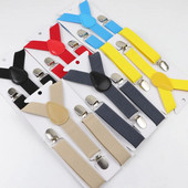 Cureaua pentru copii de culoare solidă pentru bebeluși, băieți, fete, bretele cu clips, bretele elastice pentru copii, reglabile