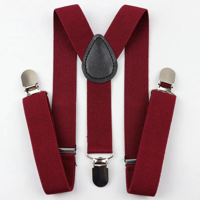Solid Color Children Belt Baby Boys Suspenders Polyester Y-Back Braces Adjustable Elastic Kids