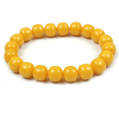 10 mm gintaro mineralinio gintaro seno bičių vaško statinės formos originalios akmens formos vyrai dovanoja draugams geltonus apvalius karoliukus Budos apyrankė