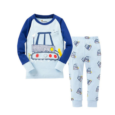 Seturi de pijamale cu căpșuni pentru fete, 100% bumbac, pijamale cu mâneci întregi pentru copii, pijamale pentru animale, pijamale pentru copii, pijamale cu desene animate pentru băieți
