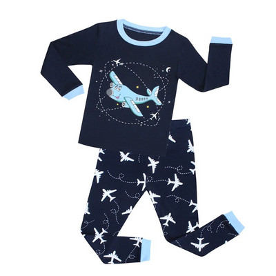 Seturi de pijamale cu căpșuni pentru fete, 100% bumbac, pijamale cu mâneci întregi pentru copii, pijamale pentru animale, pijamale pentru copii, pijamale cu desene animate pentru băieți