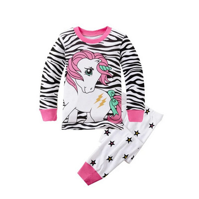 Seturi de pijamale cu căpșuni pentru fete, 100% bumbac, pijamale cu mâneci întregi pentru copii, pijamale pentru animale, pijamale pentru copii, pijamale cu desene animate pentru băieți