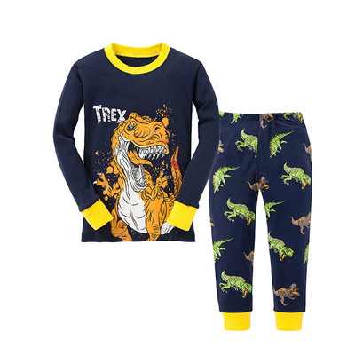 Seturi de pijamale cu căpșuni pentru fete, 100% bumbac, pijamale cu mâneci întregi pentru copii, pijamale pentru animale, pijamale pentru copii, pijamale cu desene animate pentru băieți