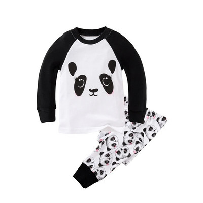 Seturi de pijamale cu căpșuni pentru fete, 100% bumbac, pijamale cu mâneci întregi pentru copii, pijamale pentru animale, pijamale pentru copii, pijamale cu desene animate pentru băieți