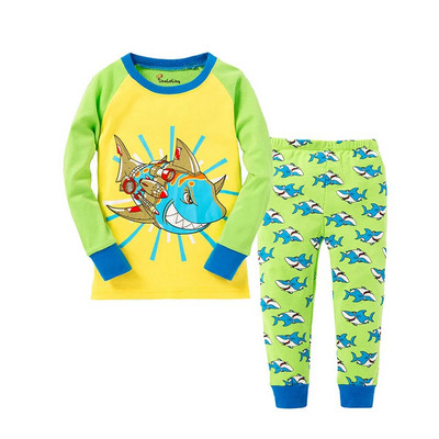 Seturi de pijamale cu căpșuni pentru fete, 100% bumbac, pijamale cu mâneci întregi pentru copii, pijamale pentru animale, pijamale pentru copii, pijamale cu desene animate pentru băieți